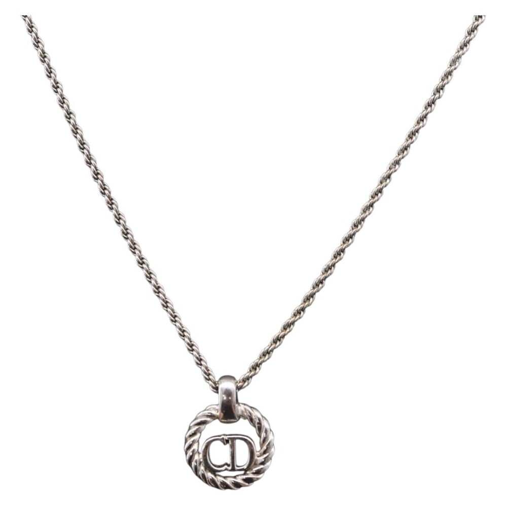 Christian Dior VIntage Circle Pendant Metal